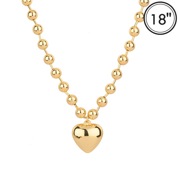 GOLD HEART NECKLACE ( 2117 GD )