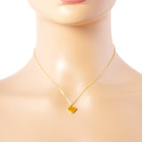 GOLD DIPPED BROWN CLOVER NECKLACE ( 2510 GTG )