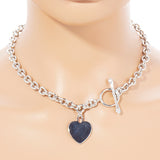 SILVER HEART NECKLACE ( 2857 R )