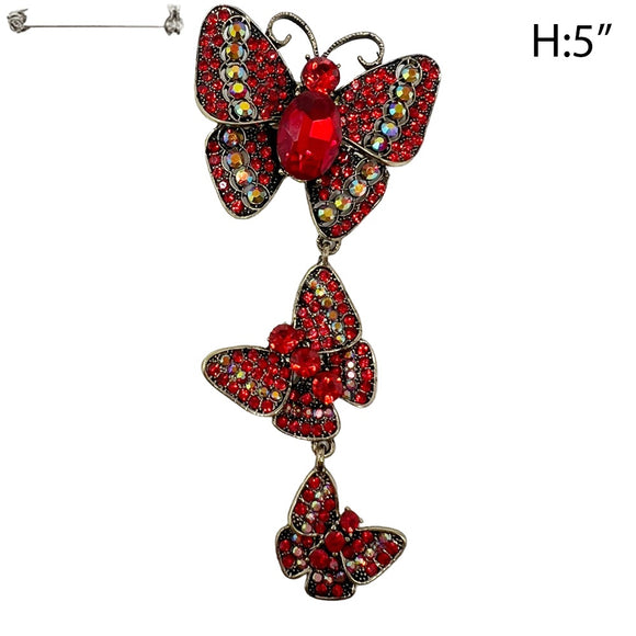 BUTTERFLY BROOCH DANGLING ( 90 GRD )