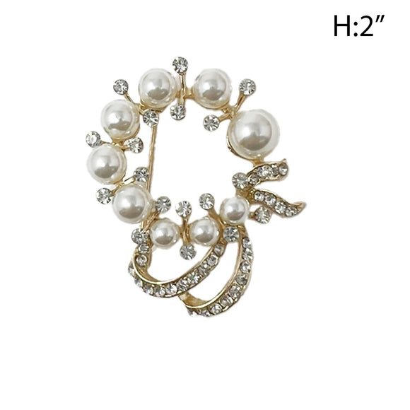 GOLD PEARL BROOCH ( 92 GCR )