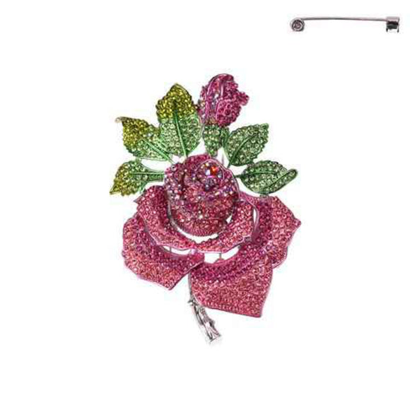 SILVER FUCHSIA FLOWER BROOCH ( 12032 RFU )