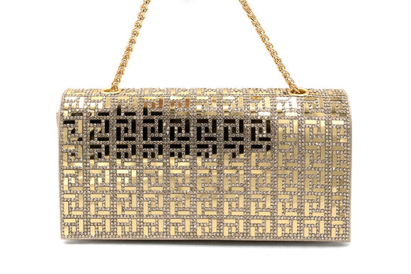 RHINESTONE PURSE ( 4905 GOLD )