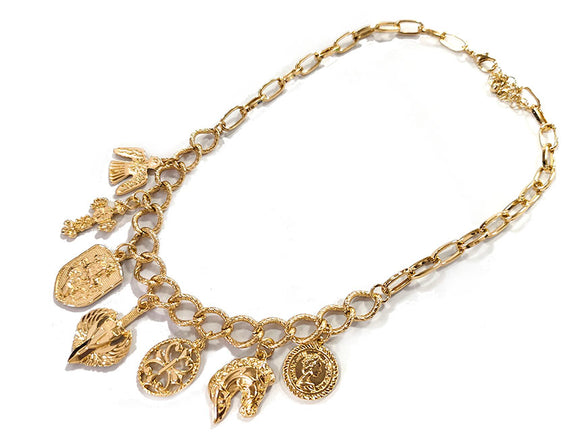 GOLD CHARM NECKLACE ( 16437 GD )