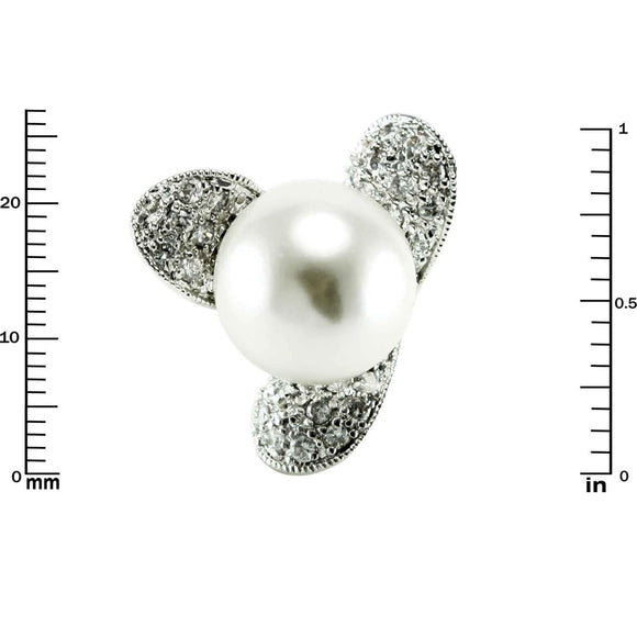 SILVER PEARL RING SIZE 9 ( 123710 SIZE9 )