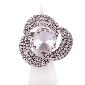 CRYSTAL FLOWER STRETCH RING ( 1329 SCL )