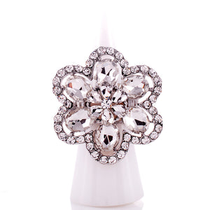 CRYSTAL FLOWER STRETCH RING ( 1335 SCL )