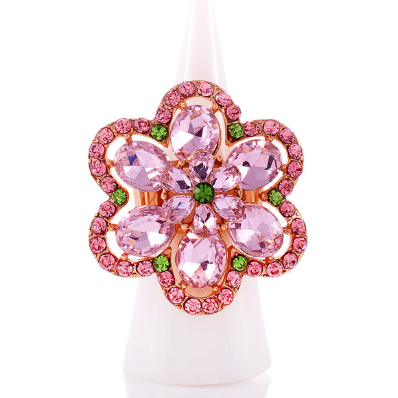 CRYSTAL FLOWER STRETCH RING ( 1335 PNG )