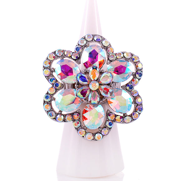 CRYSTAL FLOWER STRETCH RING ( 1335 SAB )