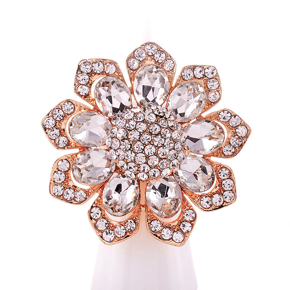 CRYSTAL FLOWER STRETCH RING ( 1336 GCL )