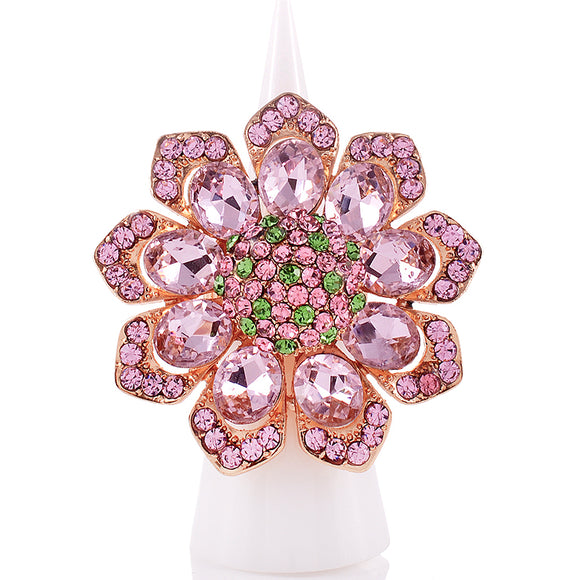 CRYSTAL FLOWER STRETCH RING ( 1336 PNG )