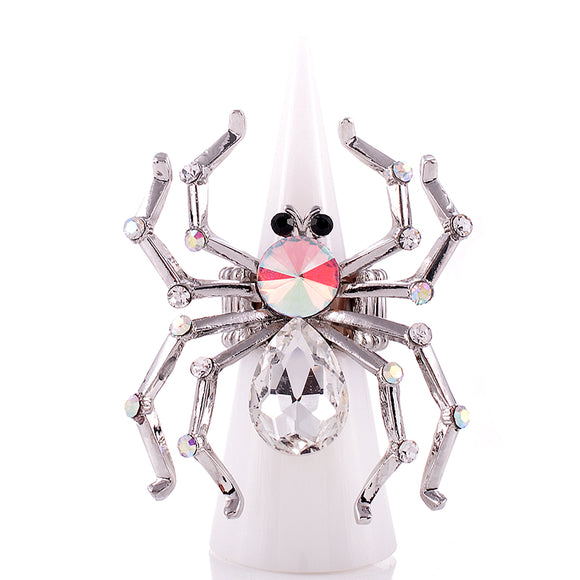 CRYSTAL SPIDER STRETCH RING ( 1341 SAB )