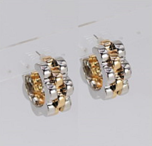 CHUNKY METAL HOOP EARRINGS ( 5847 SLGL )