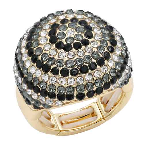 GOLD PINK DOME STRETCH RING ( 2269 GDPK )