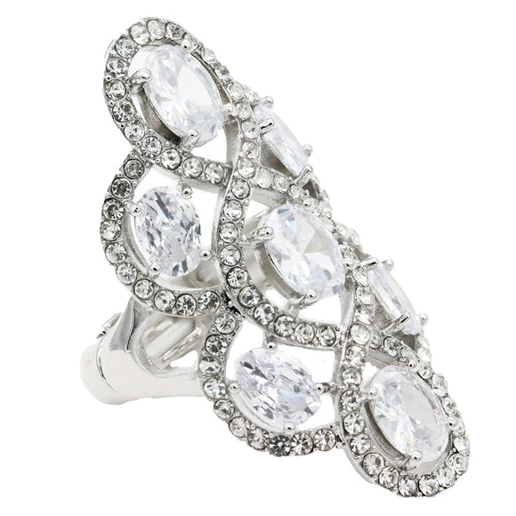 ADJUSTABLE RING CLEAR STONES ( 2274 SVCL )