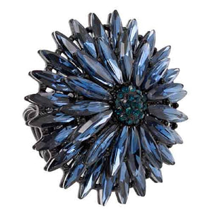 Black Stretch Ring Montana Blue Stones ( 2416 BKMB )