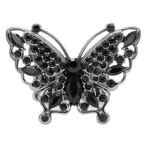 BLACK DIAMOND BUTTERFLY STRETCH RING ( 2427 BD )