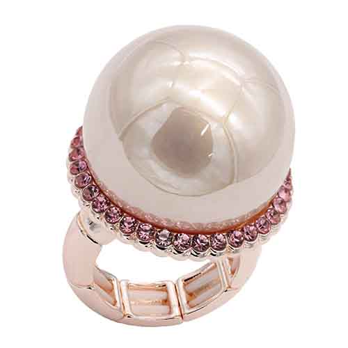 ROSE GOLD PEARL RING ( 2431 RGPK )