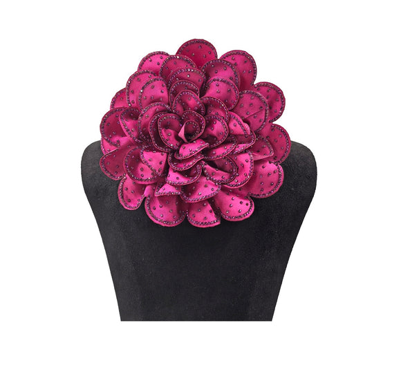 BIG FLOWER BROOCH FUCHSIA ( 0046 FUFU )