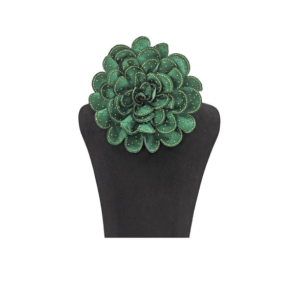 BIG FLOWER BROOCH GREEN ( 0046 GRGR )