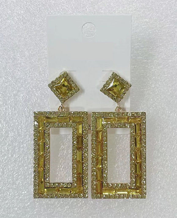 Gold Earrings Topaz Stones ( 7742 GLTOPAZ )
