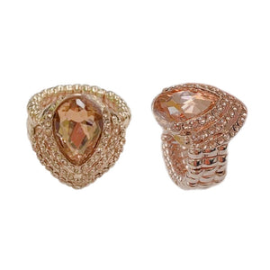 STONE STRETCH RING ROSE GOLD PEACH ( RGPH )