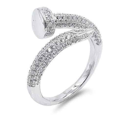 CZ STONE RING ADJUSTABLE ( 2740 SV )