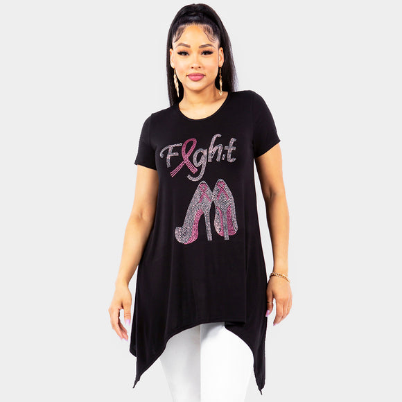 BLACK FIGHT PINK RIBBON REGULAR SIZE ( 0126 TABK )