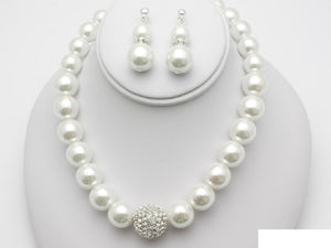 PEARL NECKLACE SET ( 11260 WH )