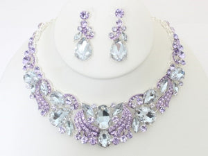 SILVER AMETHYST NECKLACE SET ( 20497 SAME )