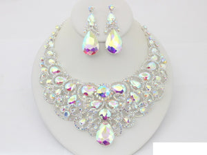 RHINESTONE NECKLACE SET ( 20707 SAB )