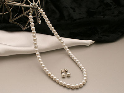 CHILDRENS WHITE PEARL NECKLACE SET ( 29505 BSWH )