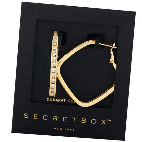 14K GOLD DIPPED HOOP EARRINGS 31mm ( 50061 GD )