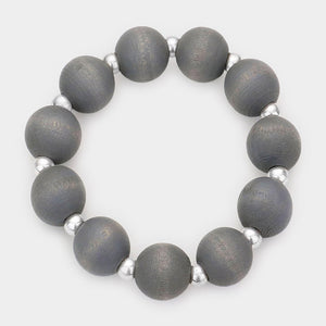 Worn Silver Grey Stretch Bracelet ( 2278 WSGY )
