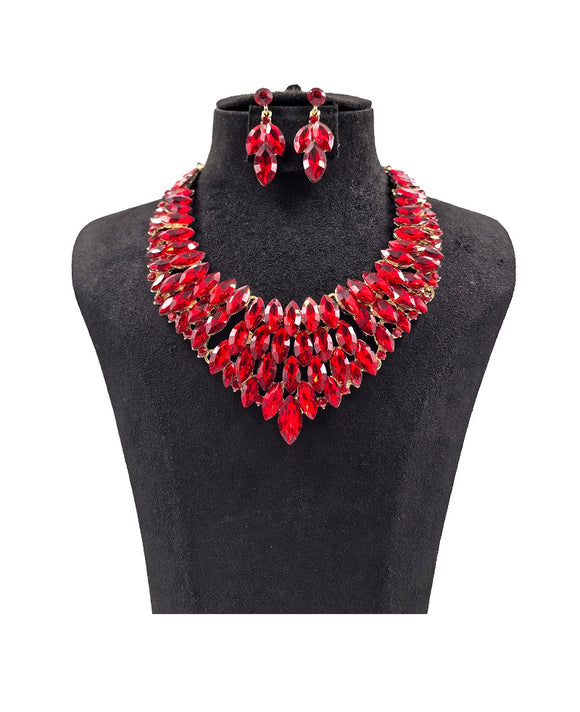 RHINESTONE NECKLACE SET ( 0114 2R )