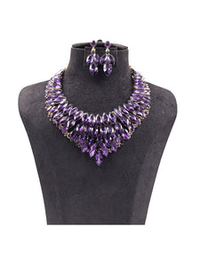 RHINESTONE NECKLACE SET ( 0114 2U )