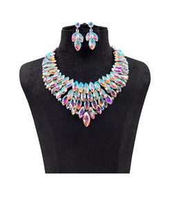 RHINESTONE NECKLACE SET ( 0114 3X )