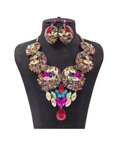 LARGE BIB STATEMENT NECKLACE SET ( 0121 2MT )