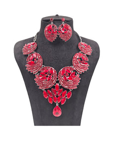 LARGE BIB STATEMENT NECKLACE SET ( 0121 3R )