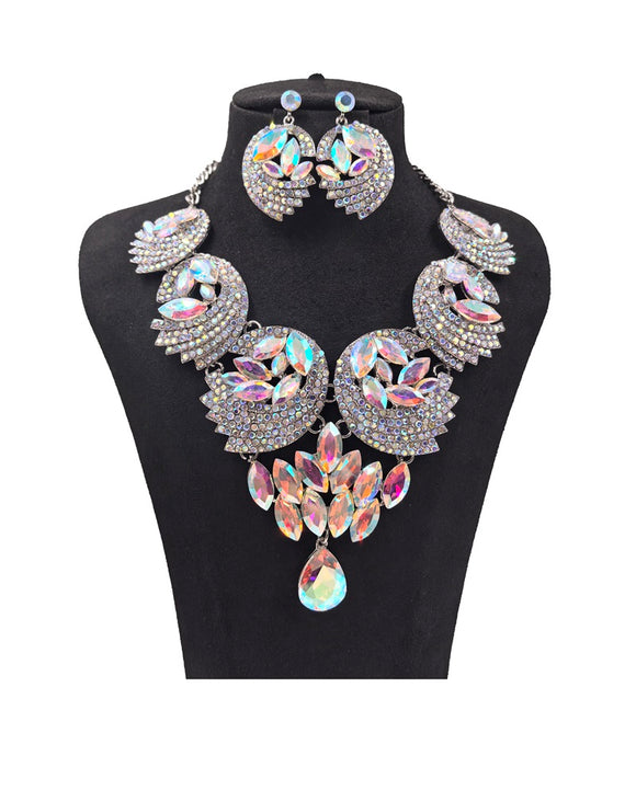 LARGE BIB STATEMENT NECKLACE SET ( 0121 3X )