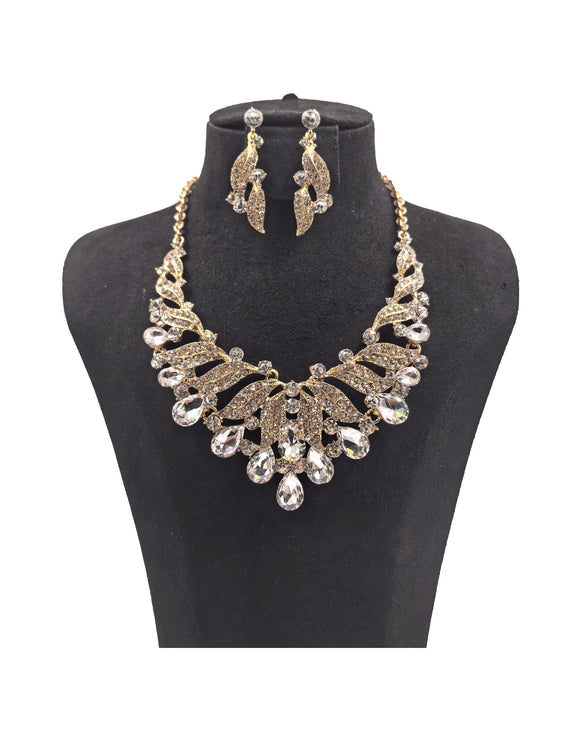 CRYSTAL NECKLACE SET ( 0146 2C )