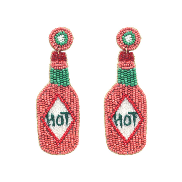 Hot Sauce Bead Earrings ( 1030 )