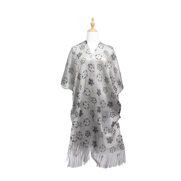 SILVER WRAP PONCHO ( 960005 SVSV )