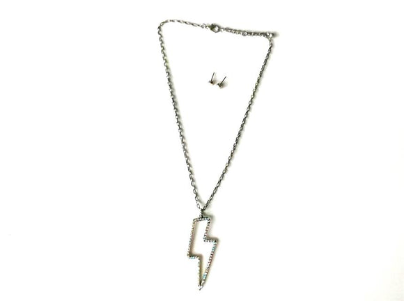 SILVER LIGHTNING NECKLACE ( 1659 SBAB )