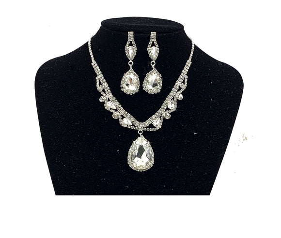 RHINESTONE CRYSTAL NECKLACE SET ( 0274 1C )