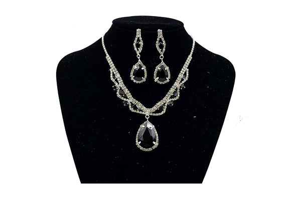 RHINESTONE CRYSTAL NECKLACE SET ( 0274 1J )