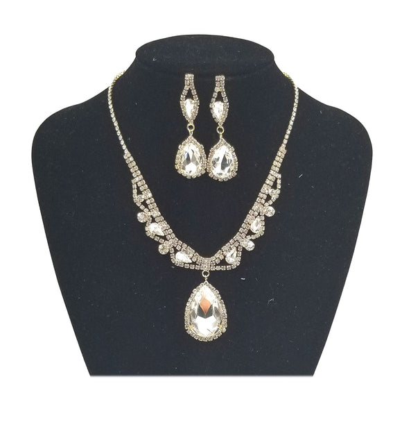 RHINESTONE CRYSTAL NECKLACE SET ( 0274 2C )