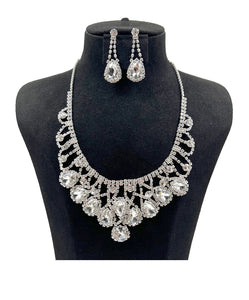 RHINESTONE CRYSTAL NECKLACE SET ( 0834 1C )