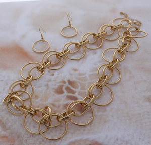 GOLD RING NECKLACE SET ( 1280 G )