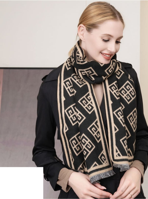 WOMAN SCARF ( 5055 BLACK )